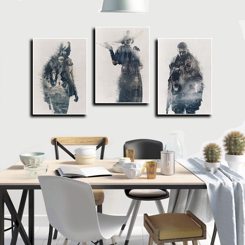 โปสเตอร์กระดาษคราฟท์ ลายเกม Resident Evil สไตล์คลาสสิก เรโทร - รูปที่ 2