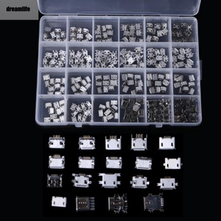 【DREAMLIFE】USB Connector 240 Pcs 240 Pc 240x 240* With box 24 Models Micro Connector