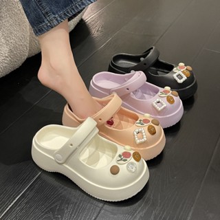 SELINE  รองเท้าแตะ รองเท้าแตะผู้หญิง crocs รองเท้าหัวโต รองเท้าผู้หญิง รองเท้าใส่ในบ้าน รองเท้าแตะผู้หญิงแฟชั่น Korean Style ทันสมัย ins Beautiful B91H0BP 37Z230910