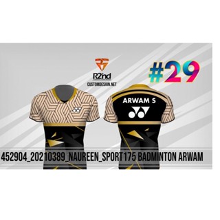 เสื้อกีฬาแบดมินตัน YONEX Nama v-NECK แบบแห้งเร็ว จํานวน 10 ชิ้น
