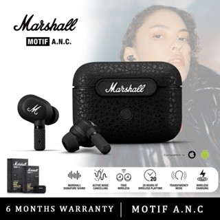 【รับประกัน3เดือน】Marshall Motif A.N.C Noise Cancellation Wireless Earphone with Mic Bluetooth Earbuds Sports Earbuds