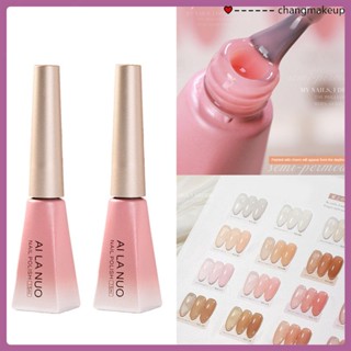 Ailanuo Nail Polish Uv Gel 2023 New Nail Polish เจลทาเล็บสีเปลือย 24 สี Nude Nail Glue 15ml COD