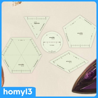 [Homyl3] ไม้บรรทัดวัดความร้อน แฮนด์เมด หลายรูปทรง สําหรับเย็บผ้า มาร์กพับ 5 ชิ้น