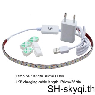 สายไฟ LED ยืดหยุ่น กันน้ํา มีกาวในตัว ชาร์จ USB สําหรับจักรเย็บผ้า