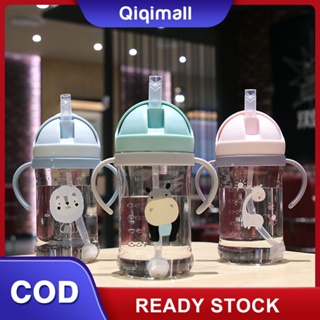 [ราคาต่ำสุด] 350/250ml ขวดน้ำเด็ก ขวดหัดดื่มเด็ก Sippy Cup Strap Cup Feeding Bottle &amp;#39;QIQI