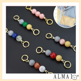 ALMA สายนาฬิกาข้อมือ ประดับไข่มุก คริสตัล แบบเปลี่ยน DIY 6 สี