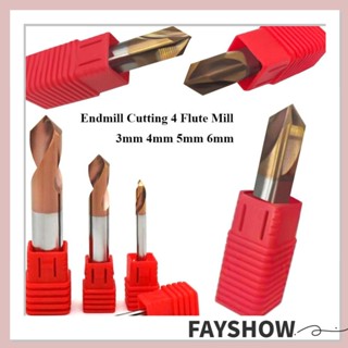 FAY Endmill เอ็นมิล คาร์ไบด์อัลลอย 60° 90°120° ดอกกัดมิลลิ่ง 4 แฉก ขนาด 3 มม. 4 มม. 5 มม. 6 มม.