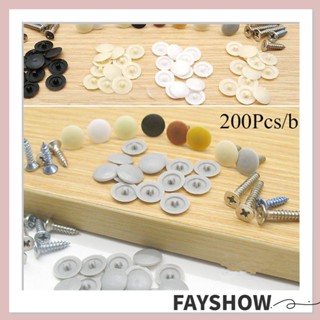 Fay 200 ชิ้น / ถุง สกรูไขว้ ตกแต่งรู ตกแต่งเฟอร์นิเจอร์ ฝาครอบป้องกัน