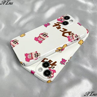 เคสโทรศัพท์มือถือแบบฟิล์มแข็ง กันรอยหน้าจอ ลายชินจัง สําหรับ Iphone 14promax 13 12 11 xs 7 8p 6G1Q