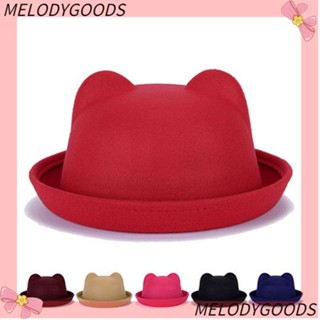 Melodg หมวกผ้าขนสัตว์นุ่ม สีพื้น ของขวัญคริสต์มาส ฤดูหนาว สําหรับผู้หญิง