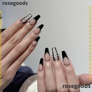 Rosegoods1 เล็บปลอม แบบกด ถอดออกได้ DIY สําหรับตกแต่งเล็บ