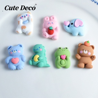 【Cute Deco】กระดุมเรซิ่น รูปกระต่าย หมีน้อยน่ารัก DIY สําหรับตกแต่งรองเท้า Crocs