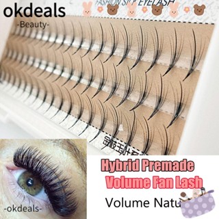 Okdeals ขนตาปลอมแฟชั่น แฮนด์เมด 3D 5D น้ําหนักเบา หนา 0.07&amp;0.15 สําหรับผู้หญิง