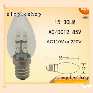 Simple หลอดไฟคริสตัล LED 4 ดวง 0.8W E12 3000K 6500k ขนาดเล็ก สีขาวอบอุ่น