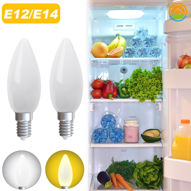หลอดไฟ LED ขนาดเล็ก สว่างมาก แบบเปลี่ยน สําหรับตู้เย็น E14 E12