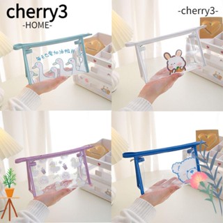 Cherry3 กระเป๋าดินสอ กระเป๋าเครื่องเขียน ลายการ์ตูน เรียบง่าย