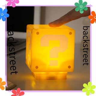 Backstreet โคมไฟกลางคืน LED อิฐ ชาร์จ USB โคมไฟตั้งโต๊ะ พลาสติก น่ารัก 10 ซม. สําหรับเด็ก