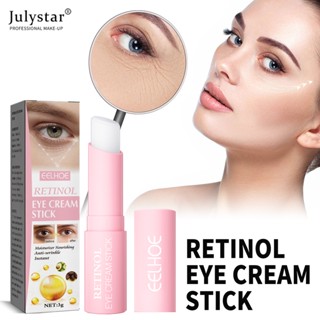 JULYSTAR Eelhoe Retyl Eye Cream Stick Anti Aging Eye Cream สำหรับริ้วรอยครีมบำรุงรอบดวงตา Retinol Dark Circles Remover Eye Care