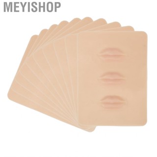 Meyishop 10Pcs 3D Lip Microblading Practice Soft Silicone Makeup Skin