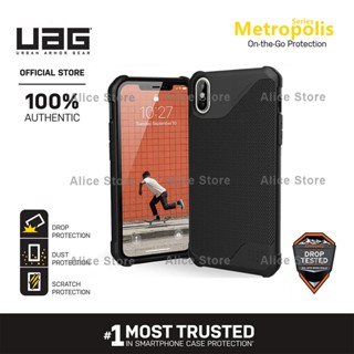 Uag เคสโทรศัพท์มือถือ กันตก ลายจุด สีดํา สําหรับ iPhone XS MAX X XS XR