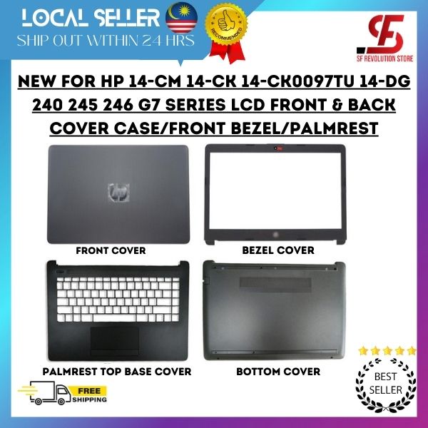 ใหม่สําหรับ HP 14-CM 14-CK 14-CK0097TU 14-DG 240 245 246 G7 Series LCD ด้านหน้าและด้านหลังกรณี/ด้านห
