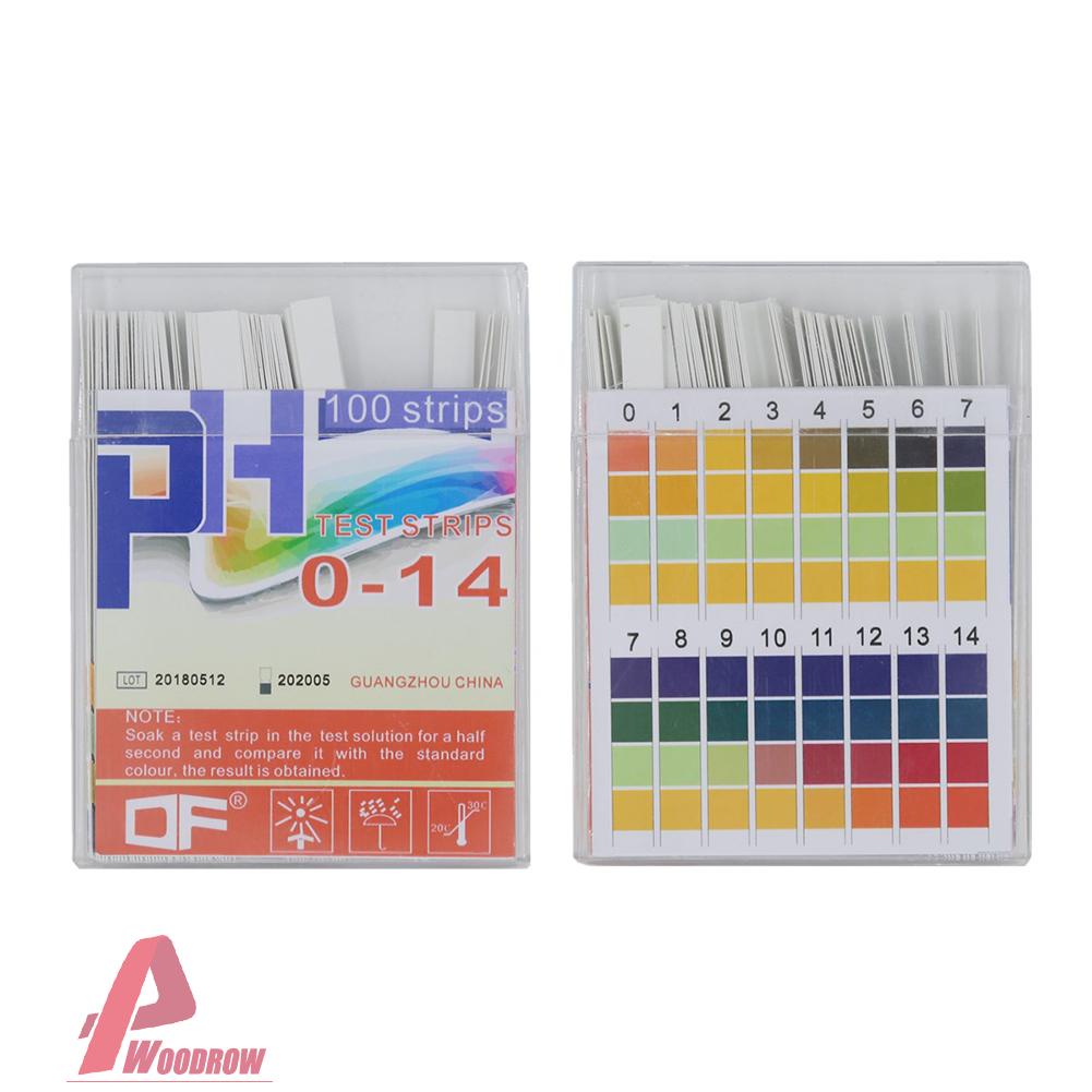แถบกระดาษลิตมัส ทดสอบค่า pH 0-14 100 ชิ้น #OS [Woodrow.th]