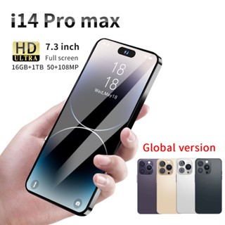 โทรศัพท์ i14pro max 5Gแบรนด์ใหม่ 7.3 นิ้ว โทรศัพท์ 8000mAh เกมส์ smartphone full HD screen โทรศัพท์มือถือราคาถูก