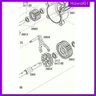 [Hawal] อะไหล่กล่องเกียร์อลูมิเนียม CNC ทนทาน สําหรับโมเดลรถบังคับ 1/10