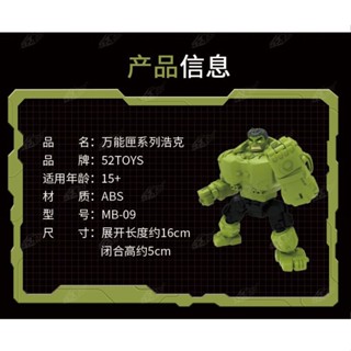 พร้อมส่ง โมเดลกล่องของเล่น 52toys Hulk Hulk เคลื่อนย้ายได้