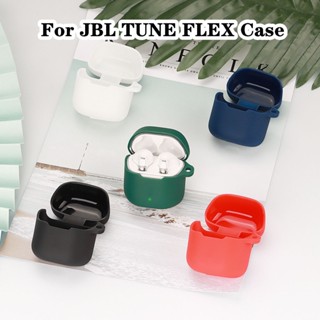 【ส่วนลด】เคสหูฟัง แบบนิ่ม สีพื้น สําหรับ JBL TUNE FLEX