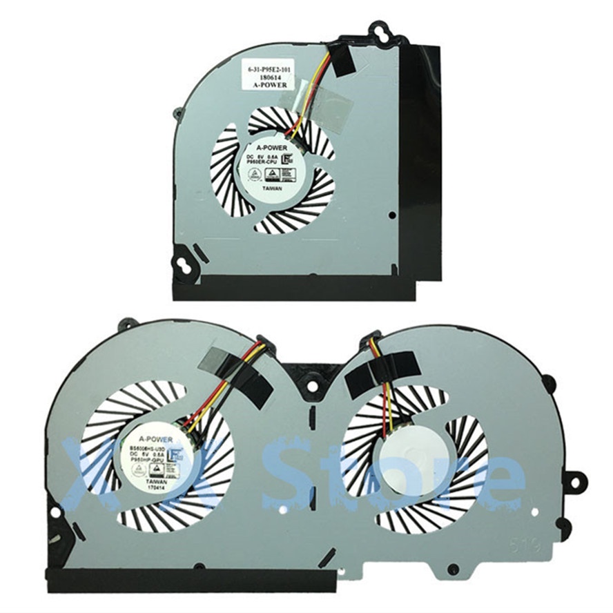ใหม่ cpu gpu cooler สําหรับ Clevo P950HP P950HP6 P950ER P950HR P955ER P950EP6 P955EP6 P950ED BS5005H