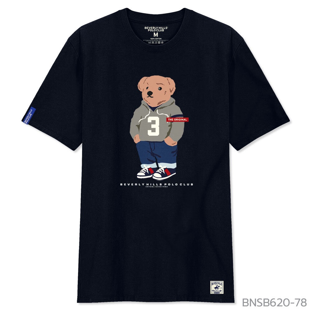 S-5XLBEVERLY HILLS POLO CLUB เสื้อยืดคอกลมแขนสั้น The Classic Bear รุ่น BNSB620
