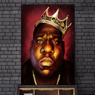 Biggie โปสเตอร์ภาพวาดผ้าใบ ขนาดใหญ่ สไตล์โมเดิร์น สําหรับตกแต่งผนัง 0711