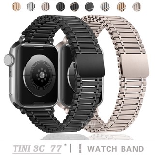 สายนาฬิกาข้อมือ สเตนเลส แม่เหล็ก แข็งแรง สําหรับ iWatch Series 8 7 6 5 4 3 SE S8 Ultra Band 49 มม. 45 มม. 38 40 41 44 มม.