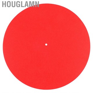 Houglamn Turntable Wool Mat High Compatibility Phonograph Pad Reduce  Red Soft Delicate Round  for Music Lovers