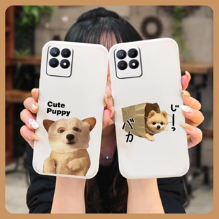 Anti-fall Lens bump protection Phone Case For OPPO Realme8i/Narzo50 4G cute Liquid silicone shell Simplicity Cartoon