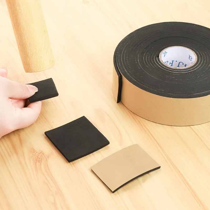 เทปกาวติดขาโต๊ะ เก้าอี้ โต๊ะ กันสึกหรอ / แผ่นรองขาเฟอร์นิเจอร์ 5 ม. / แผ่นรองขาเก้าอี้โซฟา โต๊ะ พรมปูพื้น กันชน แดมเปอร์ / ตัวป้องกันรอยขีดข่วนพื้น กันลื่น / - รูปที่ 2