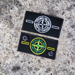 STONE ISLAND แผ่นสัญลักษณ์แพทช์ ปักลายหิน + กระดุม