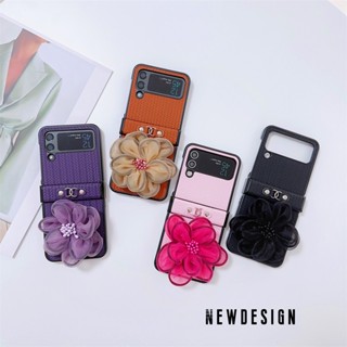 เคสโทรศัพท์มือถือ กันกระแทก ลายดอกไม้ แบบสร้างสรรค์ สําหรับ Samsung Galaxy Z Flip 4 5G