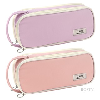 Hosty กระเป๋าดินสอน่ารัก มีซิป ขนาดใหญ่ สีเขียว สําหรับวัยรุ่น และผู้ใหญ่