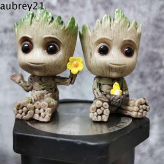 Aubrey1 ฟิกเกอร์ Groot Avengers ขนาดเล็ก 6 ซม. สําหรับตกแต่งรถยนต์