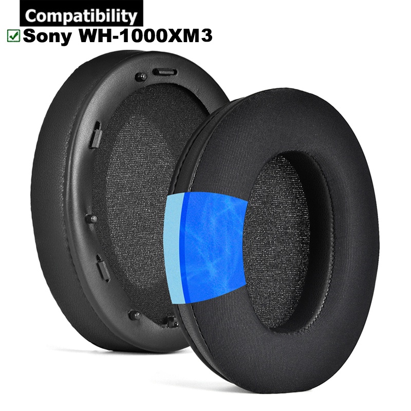 1 คู ่ Cooling Gel Earpads สําหรับ Sony WH-1000XM3 WH 1000XM3 หูฟังแผ ่ นรองหูฟังเบาะฟองน ้ ําชุดหูฟัง Earmuffs