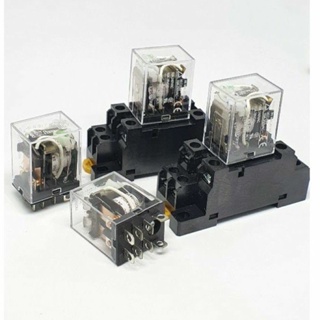 สุดคุ้ม LY2  10A  RELAY 12VDC , 24VDC,110V, 220VAC +Socket ได้ทั้งชุดรับประกัน7วัน จากไทย