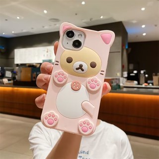 เคสโทรศัพท์ซิลิโคน TPU การ์ตูน 3D คดี Cute Cartoon Cat Paw OPPO Reno8T Reno8Z Reno7Z 5G Reno 8T 8Z 7Z 10 10Pro 9 9Pro 8 7 6 5 Soft TPU Case Plum Blossom Bear Silicone Cover