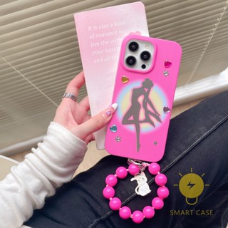 For เคสไอโฟน 14 Pro Max [Pink Rose Red Sailor Moon Plating] เคส Phone Case For iPhone 14 Pro Max Plus 13 12 11 For เคสไอโฟน11 Ins Korean Style Retro Classic Couple Shockproof Protective TPU Cover Shell