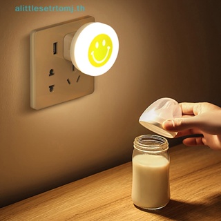 Alittlese ใหม่ โคมไฟกลางคืน LED รูปหน้ายิ้ม ขนาดเล็ก ชาร์จ USB สําหรับตั้งแคมป์กลางแจ้ง TH