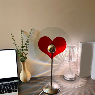 Family Shorage โคมไฟตั้งโต๊ะรูปหัวใจ 4W Sweet Warm 360 องศา Rotatable Ambient Light