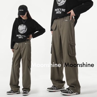 Moon  กางเกงขายาว คาร์โก้ กางเกง เชือกอเมริกันคลาสิค Cargo pants 2023 NEW 080214 สวยงาม Chic ทันสมัย สบาย A20M02L 36Z230909