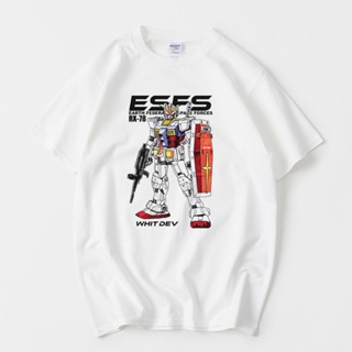 เป็นที่นิยม！ เสื้อยืดแขนสั้น Yuanzu Liberty Gundam ครบรอบ 40 ปี Mobile Suit Gundam Anime ให้การพูดจาดีที่สุด Unisex