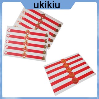 Uki ชุดสติกเกอร์ฉลาก สีแดง 50 ชิ้น สําหรับขนมไหว้พระจันทร์